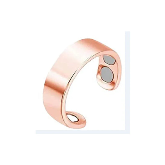 WOUWU Rings Magnetic Health Energy Finger Open Cuff Adjustable Ring Women Men Wedding Bands 6mm Wide Minimalist Jewelry